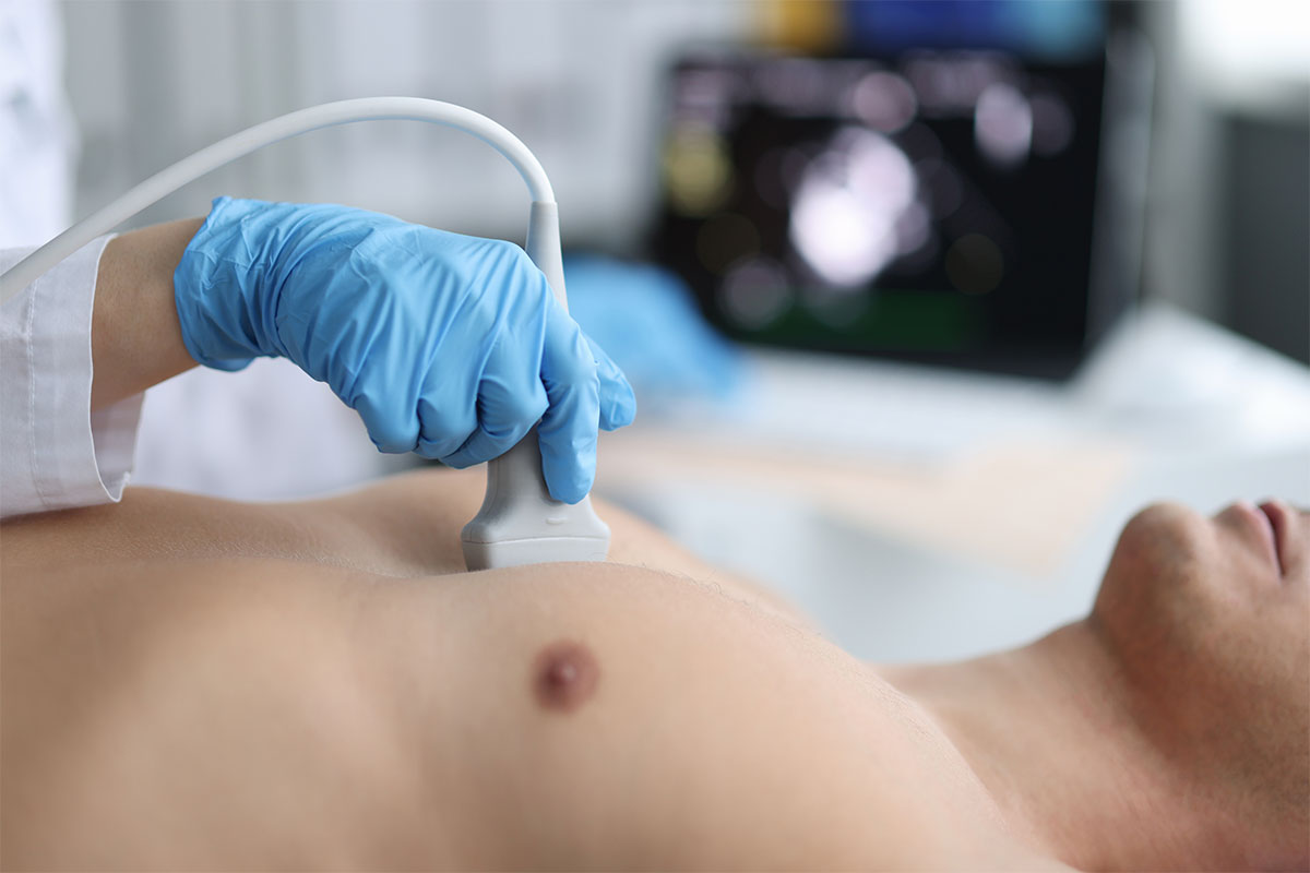 man during vascular ultrasound in Los Angeles